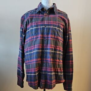 Orvis Men's Casual Plaid Shirt - Red and Blue